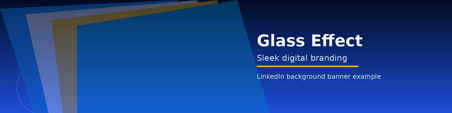 Glass Effect Banner LinkedIn background banner example