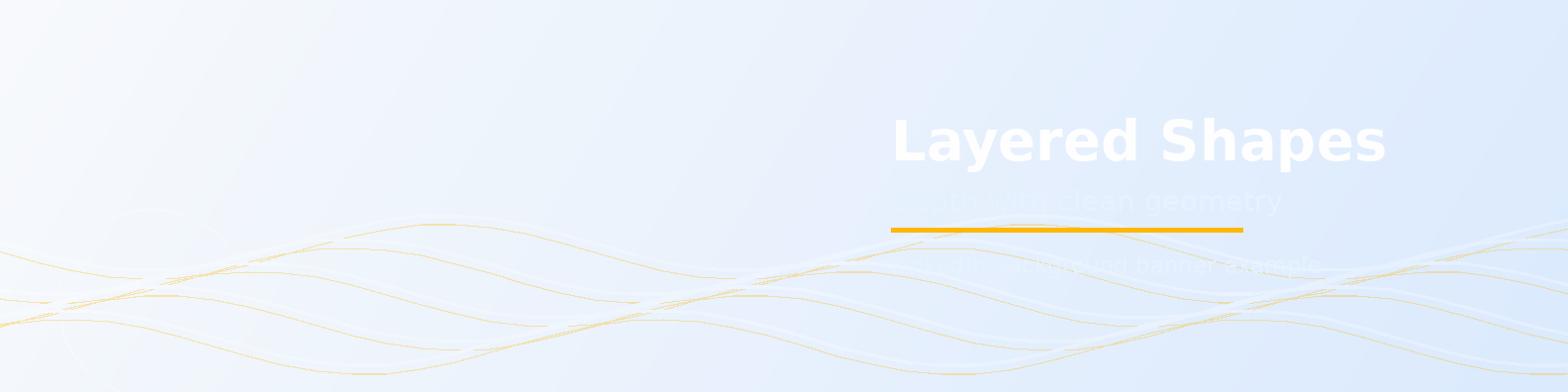 Layered Shapes Banner LinkedIn background banner example