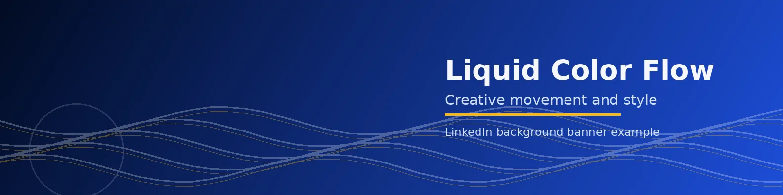 Liquid Color Flow Banner LinkedIn background banner example