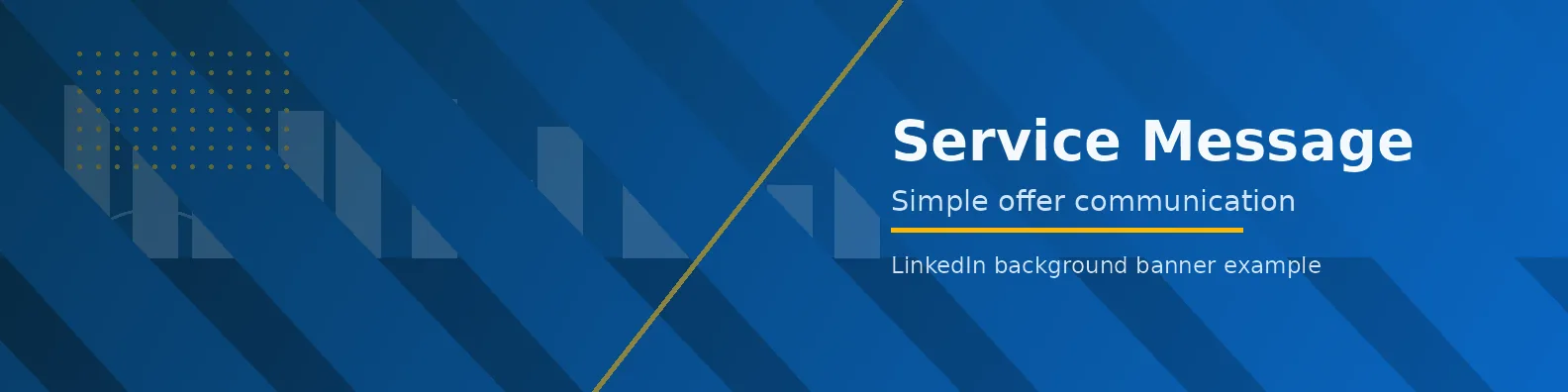 Service Message Banner LinkedIn background banner example