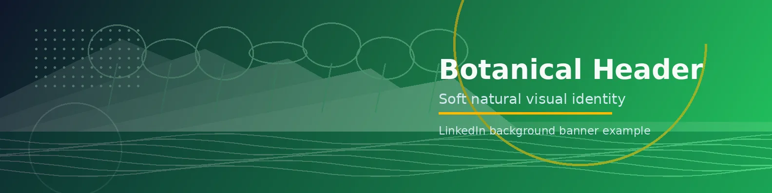 Botanical Header Banner LinkedIn background banner example