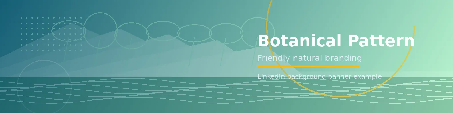Botanical Pattern Banner LinkedIn background banner example