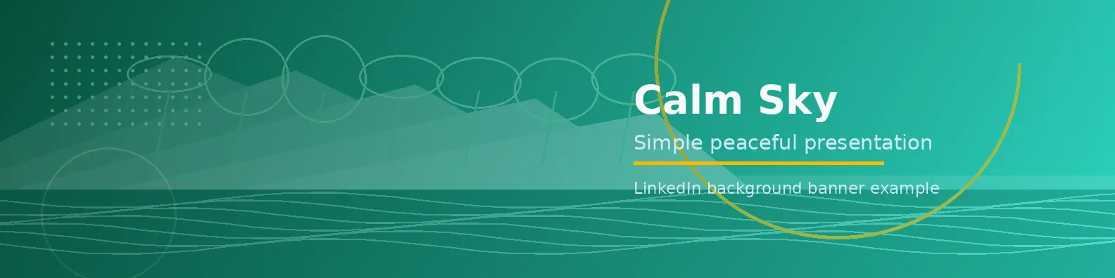 Calm Sky Banner LinkedIn background banner example