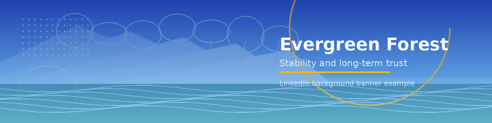 Evergreen Forest Banner LinkedIn background banner example