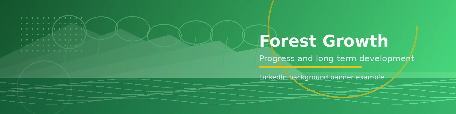 Forest Growth Banner LinkedIn background banner example