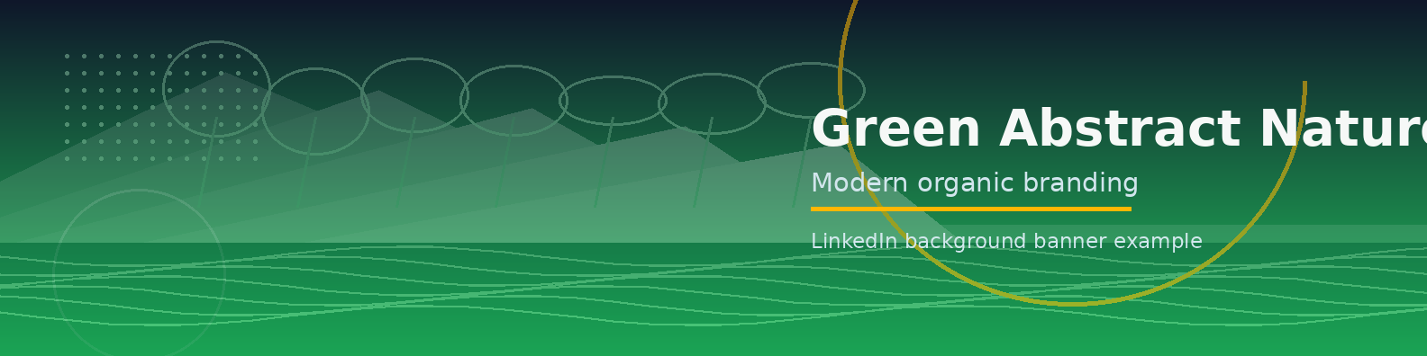 Green Abstract Nature Banner LinkedIn background banner example
