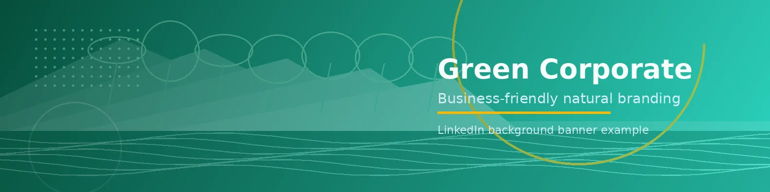 Green Corporate Banner LinkedIn background banner example