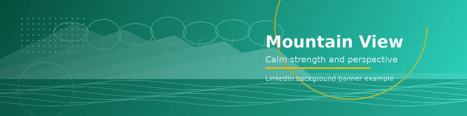 Mountain View Banner LinkedIn background banner example
