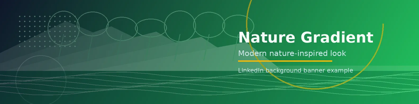 Nature Gradient Banner LinkedIn background banner example