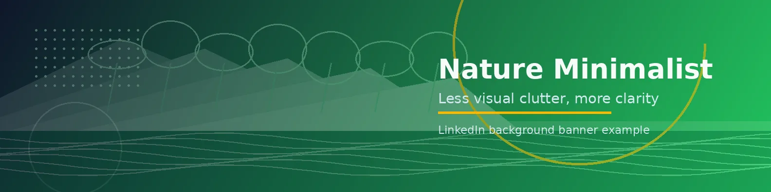 Nature Minimalist Banner LinkedIn background banner example
