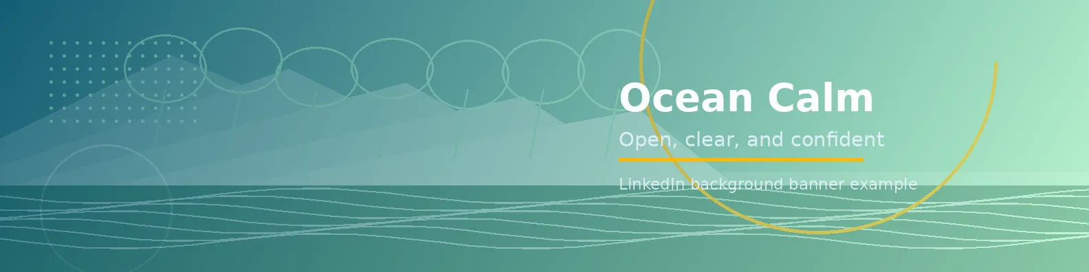 Ocean Calm Banner LinkedIn background banner example