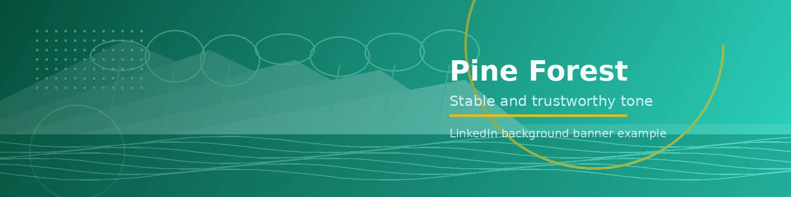 Pine Forest Banner LinkedIn background banner example