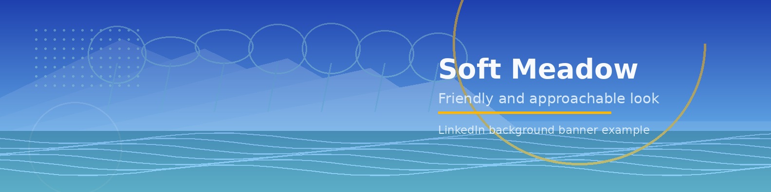 Soft Meadow Banner LinkedIn background banner example