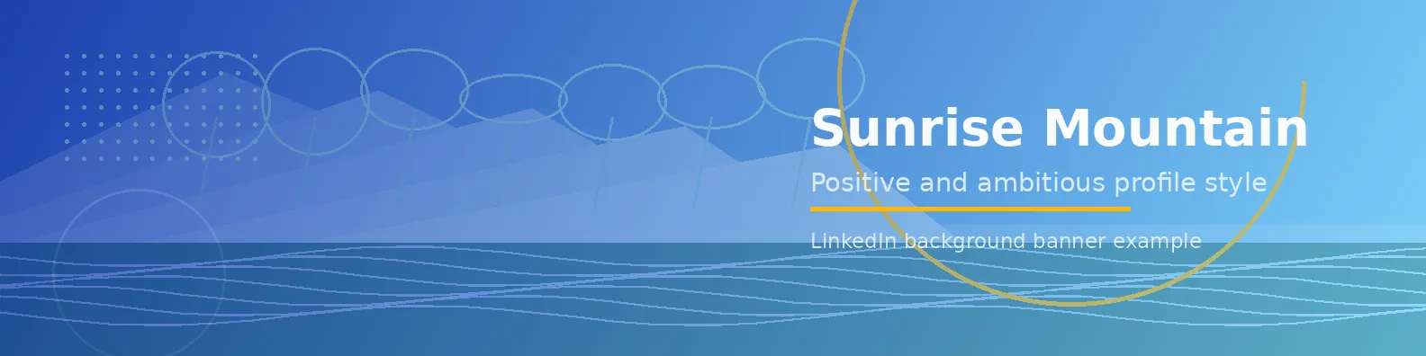Sunrise Mountain Banner LinkedIn background banner example