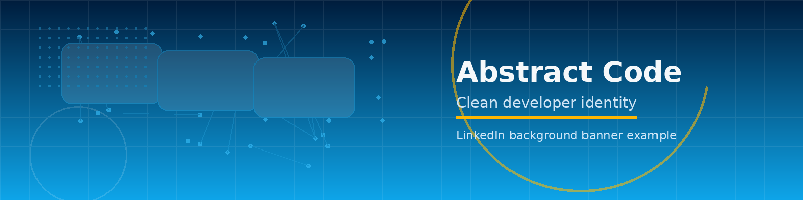Abstract Code Banner LinkedIn background banner example