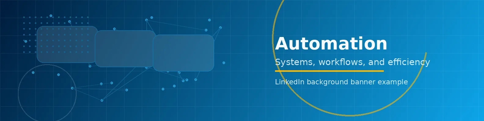 Automation Banner LinkedIn background banner example