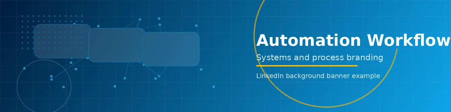 Automation Workflow Banner LinkedIn background banner example