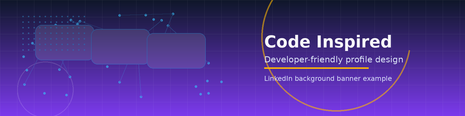 Code Inspired Banner LinkedIn background banner example