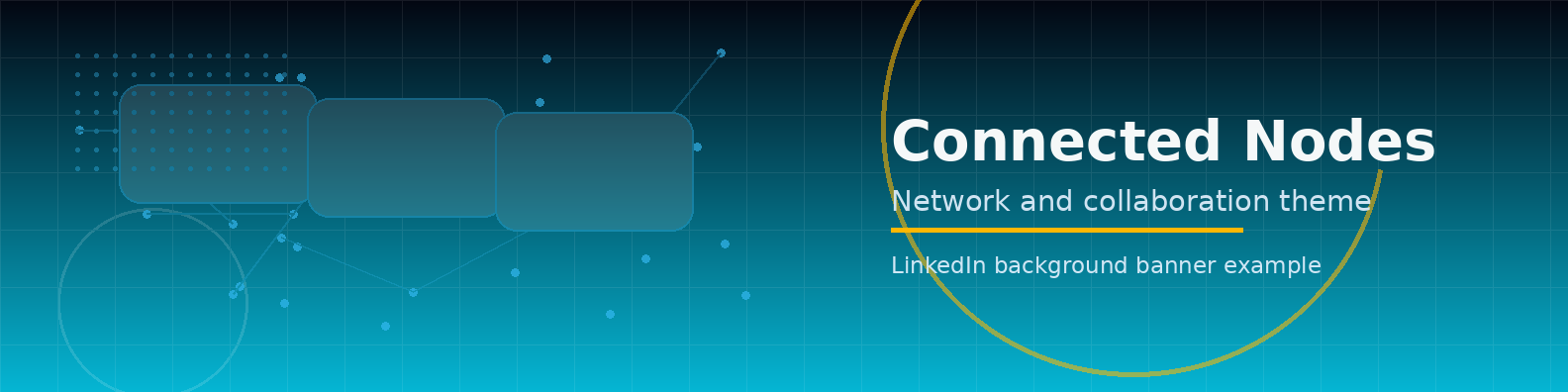 Connected Nodes Banner LinkedIn background banner example