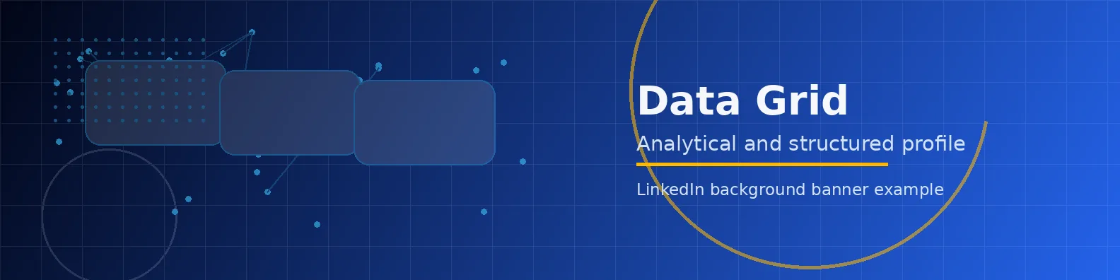 Data Grid Banner LinkedIn background banner example