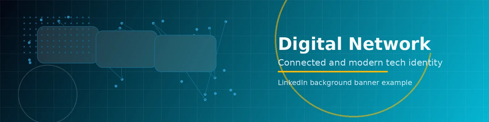 Digital Network Banner LinkedIn background banner example