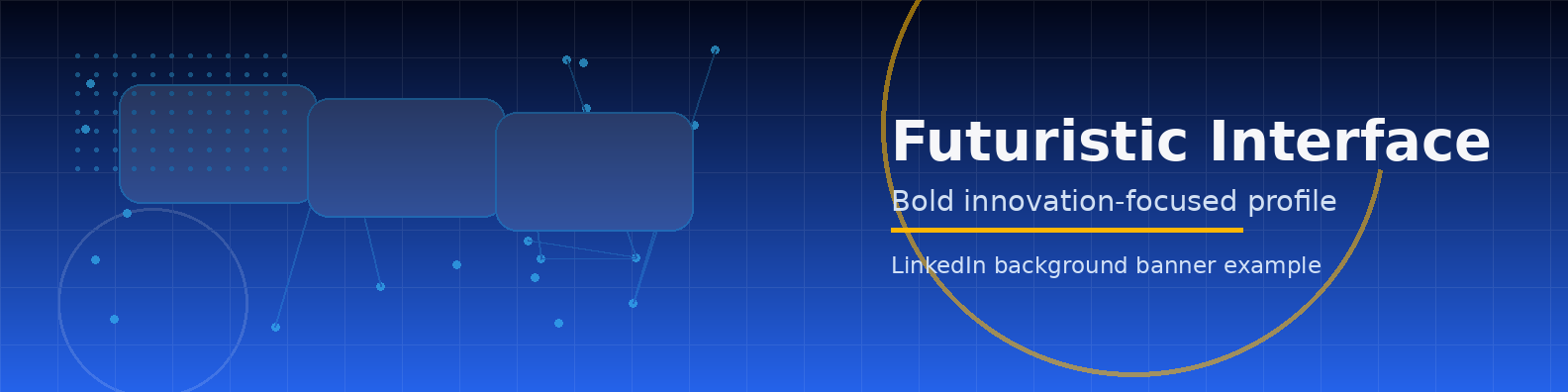 Futuristic Interface Banner LinkedIn background banner example