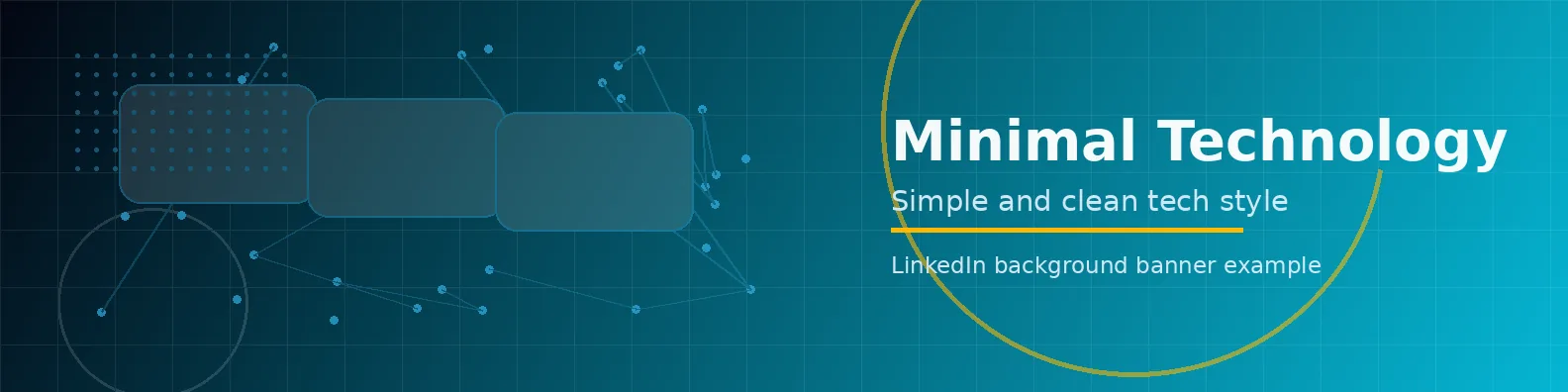 Minimal Technology Banner LinkedIn background banner example