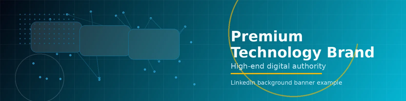 Premium Technology Brand Banner LinkedIn background banner example