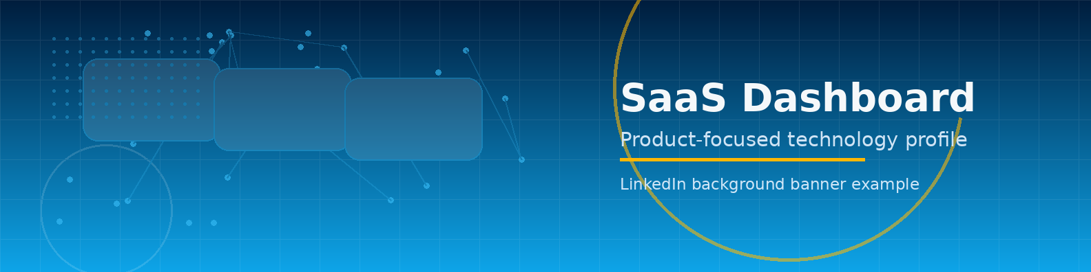 SaaS Dashboard Banner LinkedIn background banner example