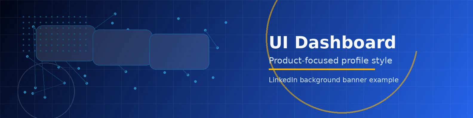 UI Dashboard Banner LinkedIn background banner example