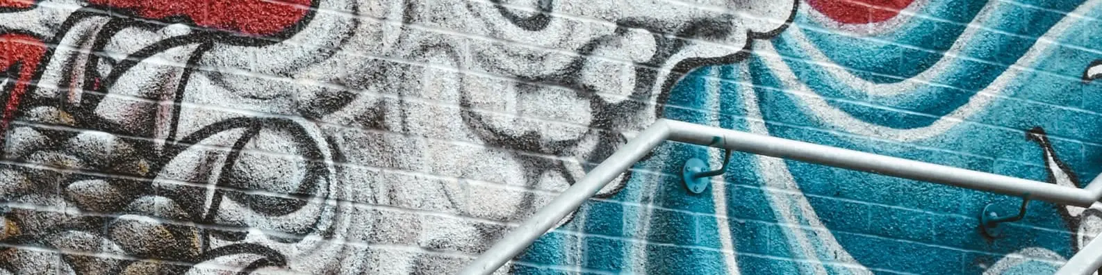 Staircase Wall With Artistic Claws Painting